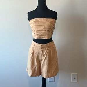 Abercrombie & Fitch Linen Cotton 2 piece set Size Small shorts and tube top